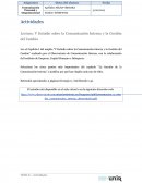 Actividades. Lectura: V Estudio sobre la Comunicación Interna y la Gestión del Cambio