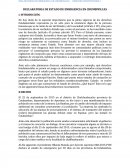 DECLARATORIA DE ESTADO DE EMERGENCIA EN CHUMBIVILCAS