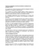 Tradiciones pedagógicas: Una forma de entender la constitución de la pedagogía moderna.