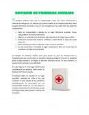 Botiquín de primeros auxilios.