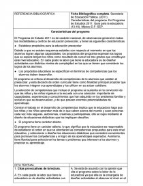 Características del programa El Programa de Estudio 2011 es de carácter nacional, de observancia general en todas las modalidades y centros de educación preescolar, y tiene las siguientes características.. Página 1