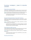 Inversiones estratégicas y planes de desarrollo sectoriales