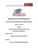 ENSAYO “PRESENTACIÓN DE LOS RESULTADOS DE UNA INVESTIGACIÓN CIENTÍFICA”
