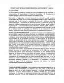 PRINCIPALES TEORIAS SOBRE DESARROLLO ECONOMICO Y SOCIAL