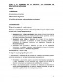 TEMA 2: EL GOBIERNO DE LA EMPRESA. UN PROBLEMA DE CONFLICTO DE INTERESES