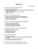 Cuestionario ¿Que son los sistemas transaccionales?