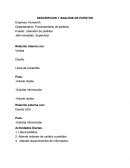DESCRIPCION Y ANALISIS DE PUESTOS.