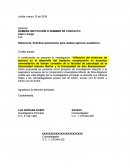 Referencia: Solicitud autorización para realizar ejercicio académico..