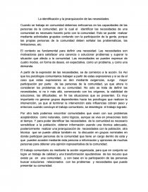 La identificación y la jerarquización de las necesidades. Página 1