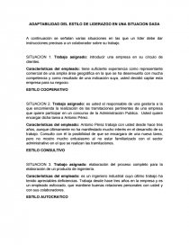 Adaptabilidad del estilo de liderazgo en una situacion dada. Página 1