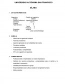 UNIVERSIDAD AUTÓNOMA SAN FRANCISCO- Gestion de ingenieria