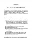 Área de recepción de sangre y desagües de aguas residuales.