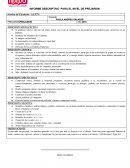 INFORME DESCRIPTIVO PARA EL NIVEL DE PREJARDIN