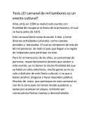 Tesis ¿El carnaval de mil tambores es un evento cultural?.