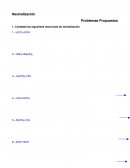 Completa las siguientes reacciones de neutralización.
