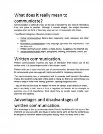 What does it really mean to communicate?. Página 1