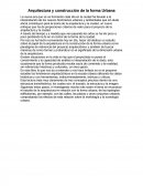 Arquitectura y construcción de la forma Urbana.