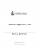 Termodinámica y Operaciones Unitarias Bombas de Tornillo