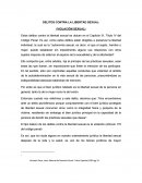 DELITOS CONTRA LA LIBERTAD SEXUAL.