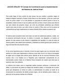 JUICIOS ORALES “El Consejo de Coordinación para la Implementación del Sistema de Justicia Penal”