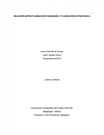 Relacion enre planeacion financiera y planeacion estrategica. Página 1
