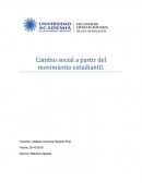 Cambio social a partir del movimiento estudiantil.
