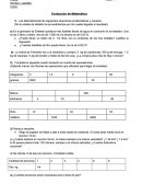 Evaluación de Matemática.