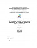 Instalacion de una sala didactica de el proceso de la cadena de valores de los hidrocarburos en la UBV - sede monagas