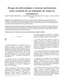 Riesgo de enfermedades o lesiones permanentes como resultado de ser trabajador de rampa en aeropuertos