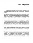 Ensayo: “La Metamorfosis” Franz Kafka