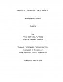 TRABAJO PRESENTADO PARA LA MATERIA Investigación de Operaciones I