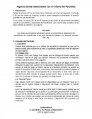 Algunos temas relacionados con el Criterio del Percibido