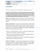 Actividades Lectura: Un ejemplo de una sencilla investigación comercial