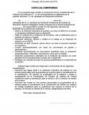 Modelo de carta de compromiso.