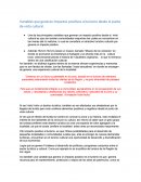 Variables que generan impactos positivos al turismo desde el punto de vista cultural.