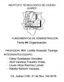 FUNDAMENTOS DE ADMINISTRACION. Tema #4 Organización.