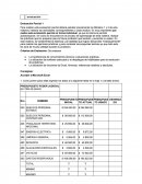 Como primer paso debe ingresar los datos a la siguiente tabla en la hoja 1 y la tabla anexa.