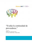 “Evalúa la continuidad de proveedores.”.