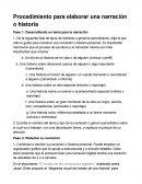 Procedimiento para elaborar una narración o historia