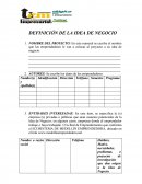 Formato de definición de negocio