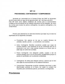 PROVISIONES, CONTINGENIAS Y COMPROMISOS. Página 1