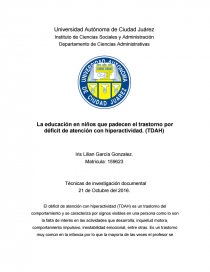 DEFICIT DE ATENCION CON HIPERACTIVIDAD. Página 1