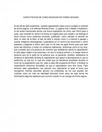 Como navegar de forma segura. Página 1