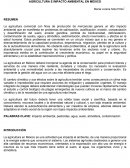 Agricultura e impacto ambiental en México