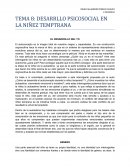 DESARRLLO PSICOSOCIAL EN LA NIÑEZ TEMPTRANA EL DESARROLLO DEL YO