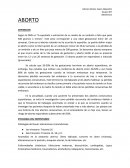 Aborto definicion, clasificacion clinica