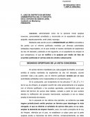 Desahogo vista y ampliación demanda de amparo