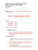 Facultad de Ciencias y Artes de la Comunicación Curso: Comunicación y Medios Digitales