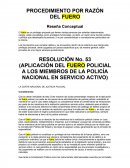 Jurisprudencia PROCEDIMIENTO POR RAZÓN DEL FUERO