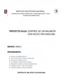 CONTROL DE UNA HÉLICE CON ARDUINO.